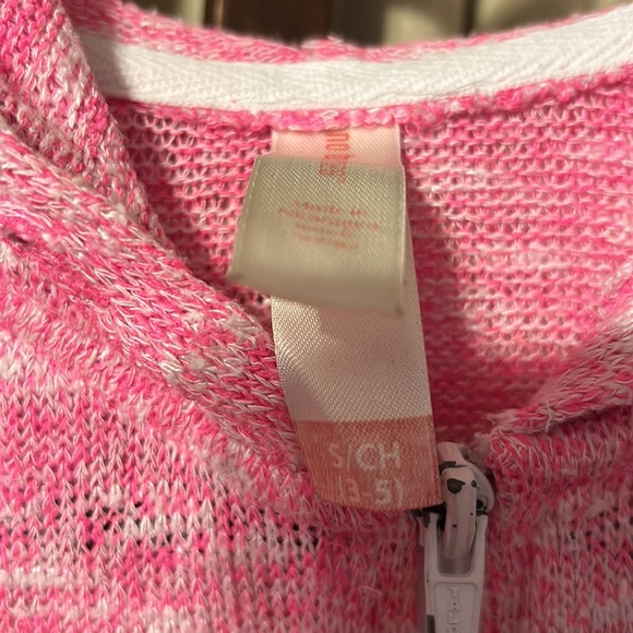 No Boundaries Pink and white very thin jacket with a hoodie - Picture 3 of 3
